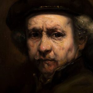 Cópia do Autorretrato de Rembrandt - Detalhe